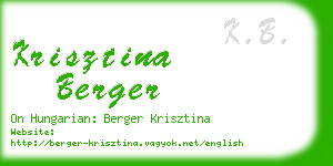 krisztina berger business card
